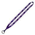 Economy Polyester Lanyard w/ Metal Crimp - 1/2"x36"